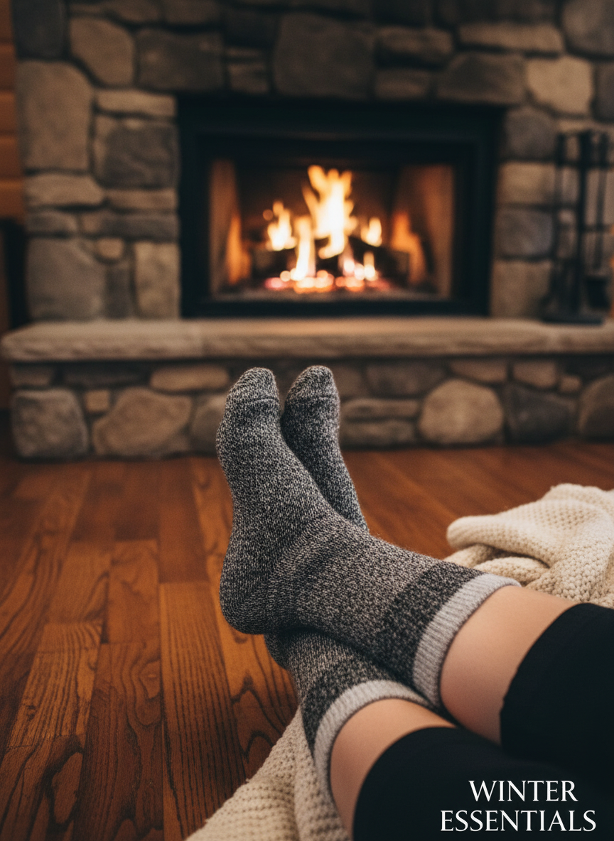 Cabin Fireplace Scene - Two-Tone