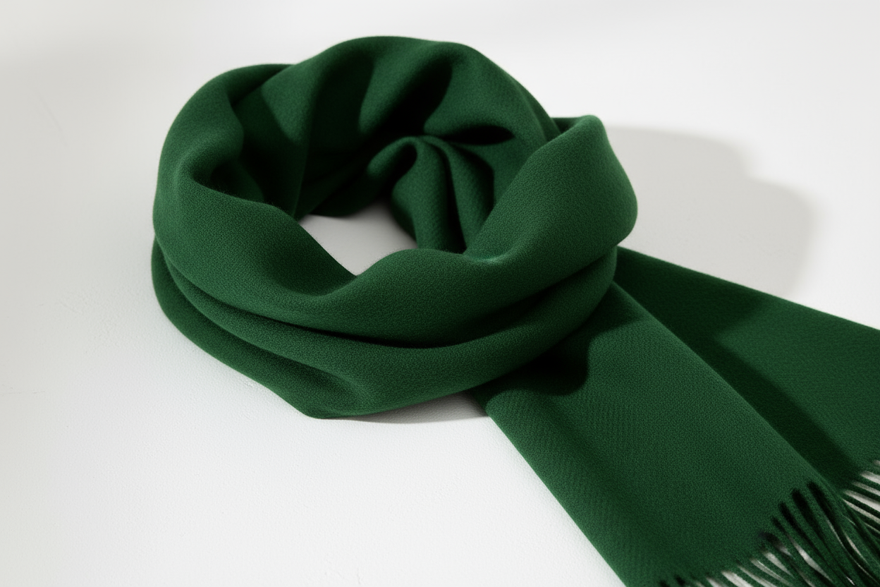 Forest Green Cashmere Texture Detail