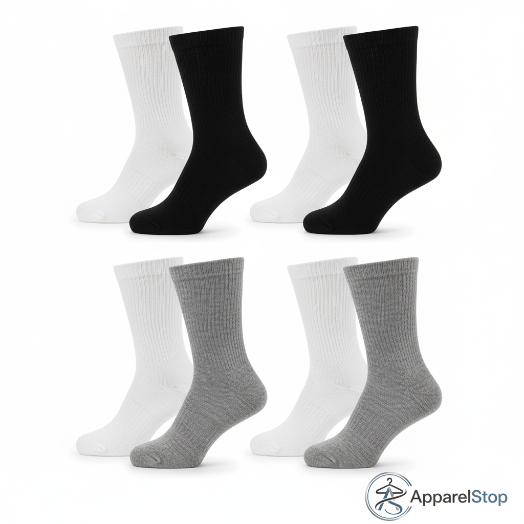 Diabetic Crew Socks - Professional Product Photography