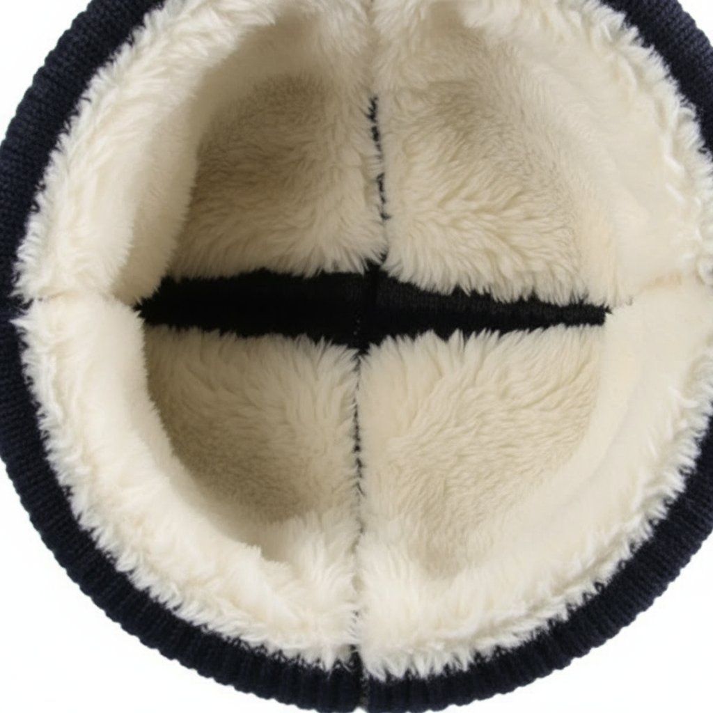 Men's Winter Knit Hat 3-Pack - Striped Beanie with Faux Fur Lining - PremiumBrandGoods
