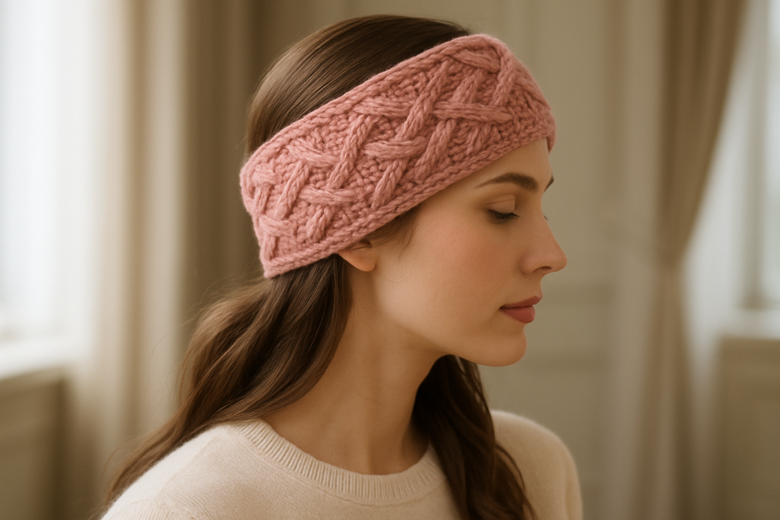 Women's Cable Knit Fuzzy Lined Winter Headbands Assorted 3 Pack - PremiumBrandGoods