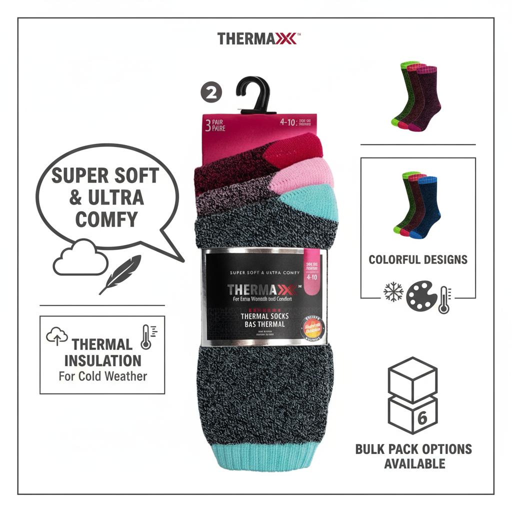Women's Thermal Winter Socks 3-Pack - Super Soft & Ultra Comfy - PremiumBrandGoods