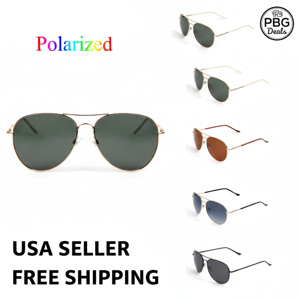 Polarized Unisex Sunglasses Assorted 2-Pack - Premium UV400 Protection