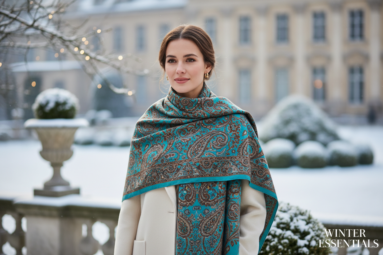 Large Paisley Pashmina Shawl Premium Soft Wrap Scarf 28"x78" Winter Essentials