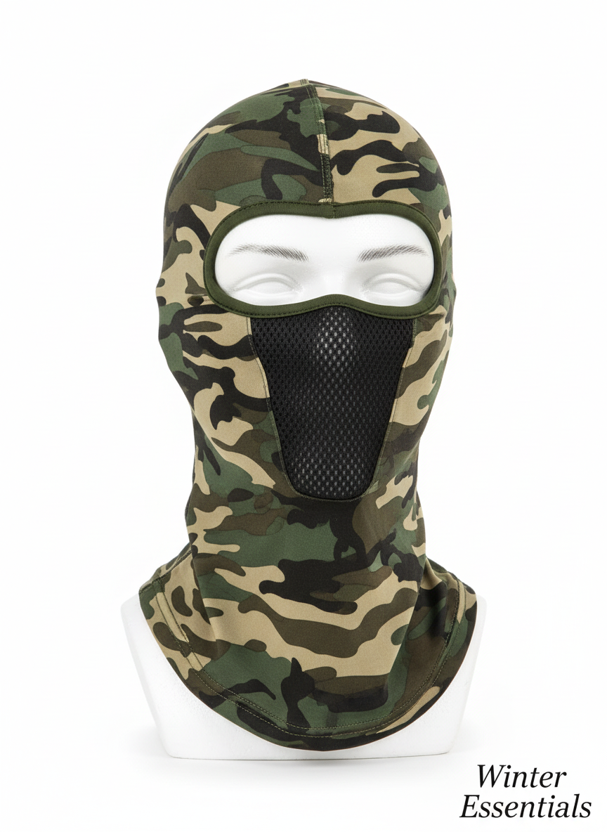 Camouflage Balaclava Ski Mask Thermal Fleece Full Face Mask for Winter Hunting & Outdoor