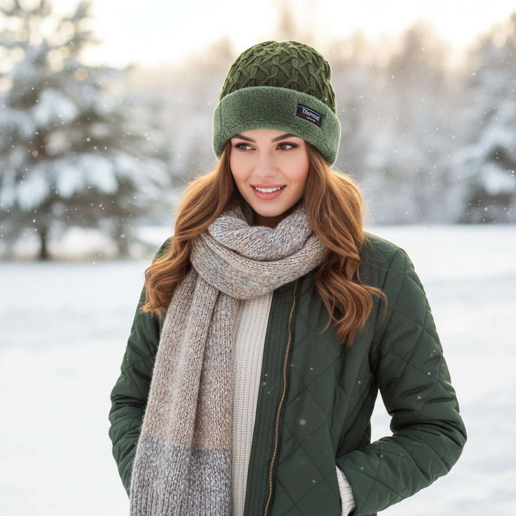 Thermal Fur-Lined Beanie Hats - 3 Pack Assorted Colors - PremiumBrandGoods