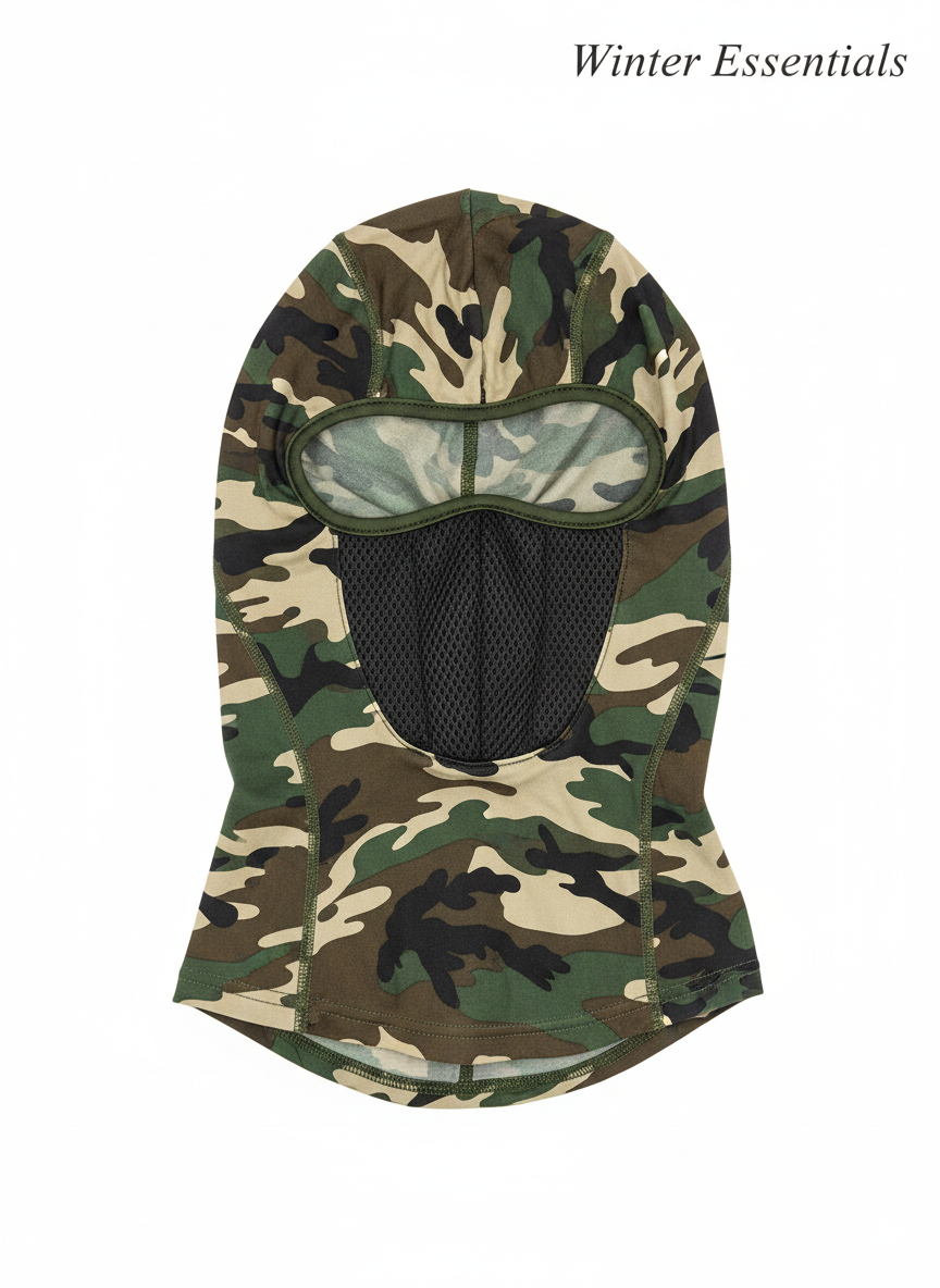 Camouflage Balaclava Ski Mask Thermal Fleece Full Face Mask for Winter Hunting & Outdoor