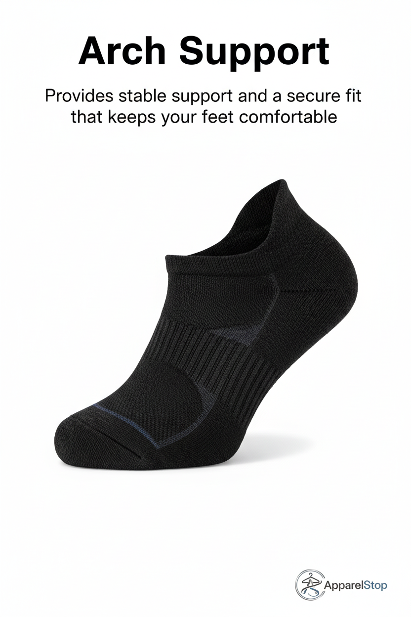 Arch support feature for secure fit