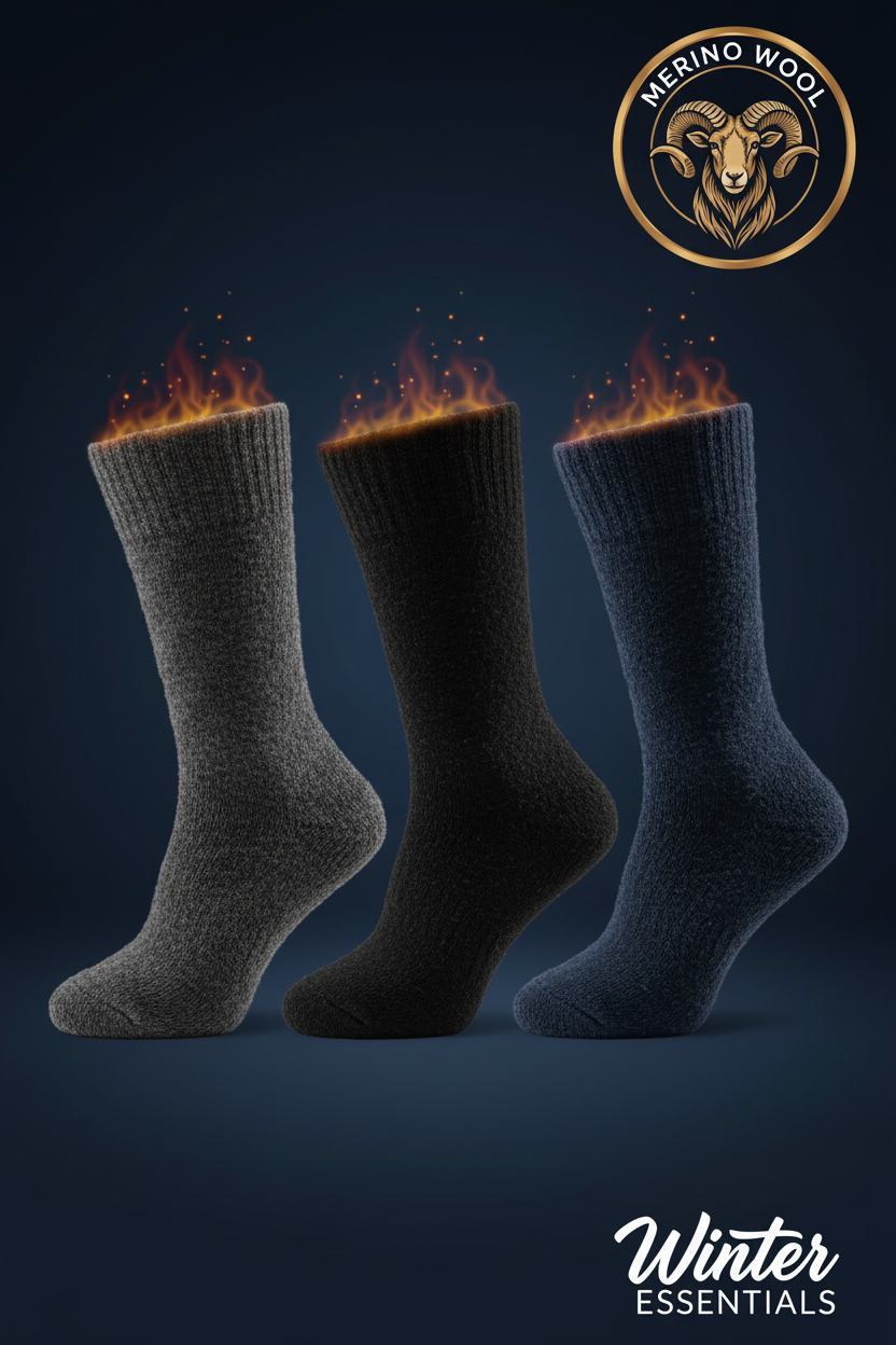 Navy - 3 Pairs with Fire