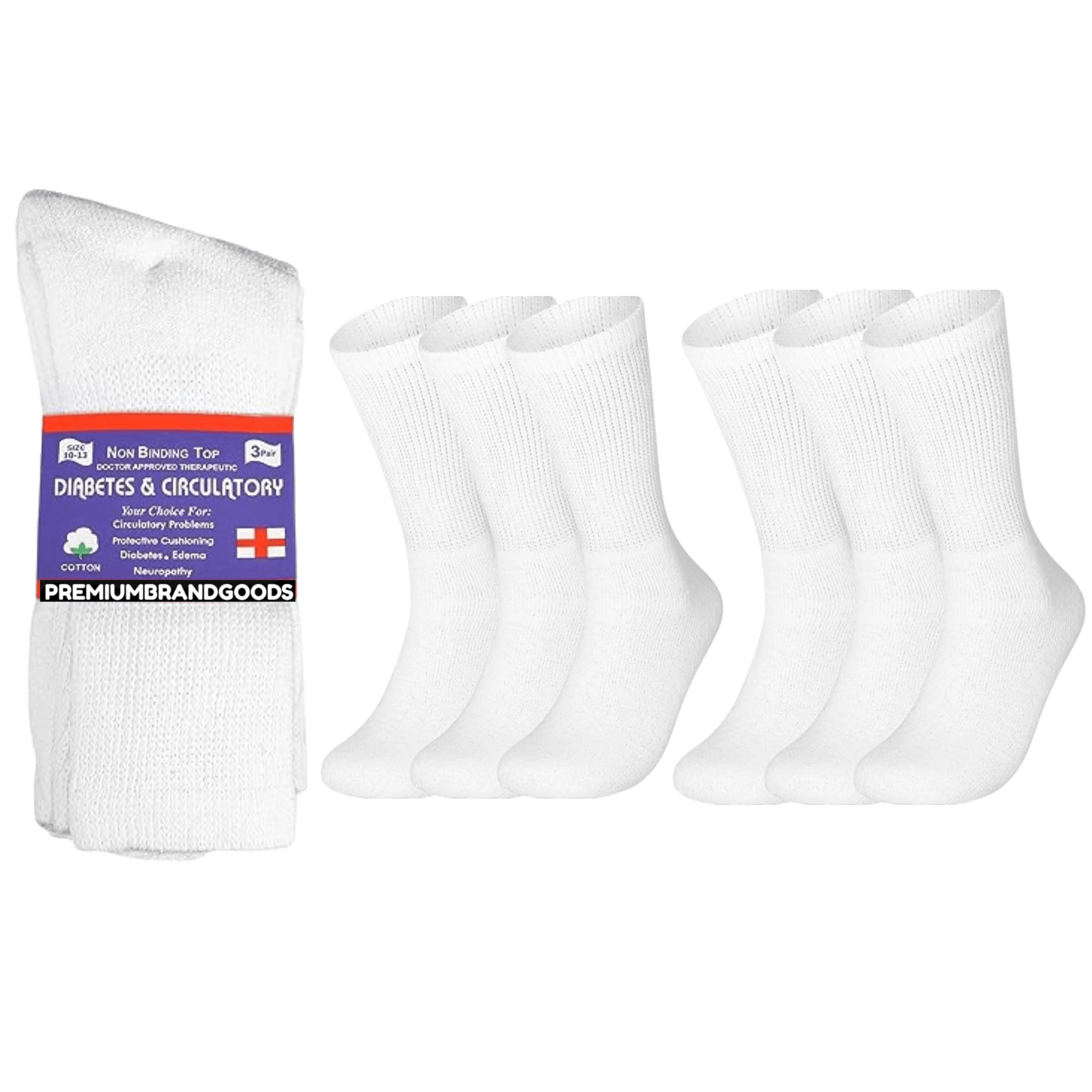 White Diabetic compression socks