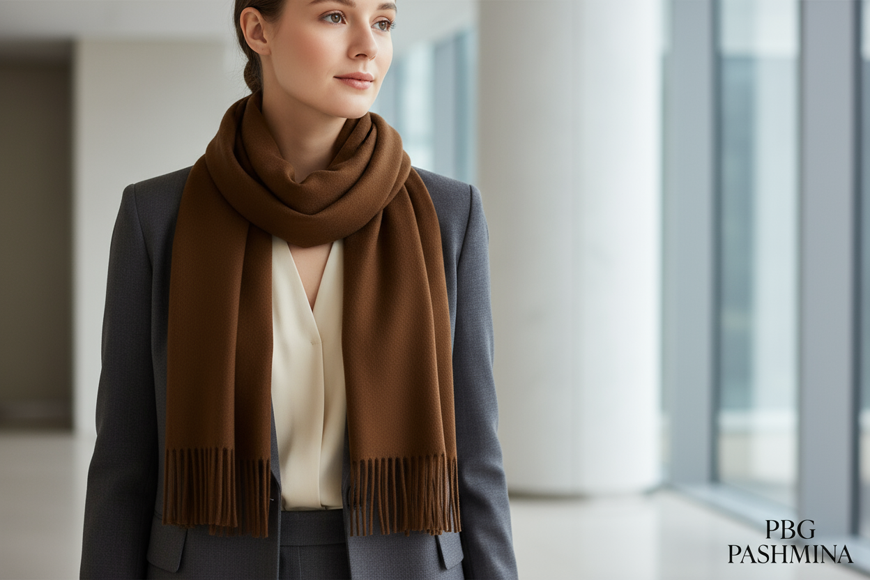 Professional Brown Scarf Lifestyle