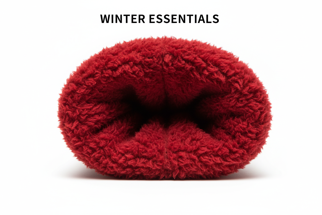 Red sock with red fleece