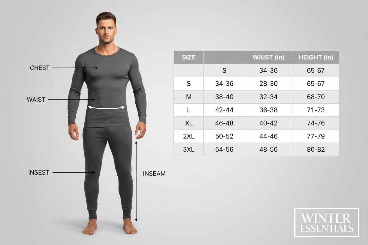 Size Chart S-3XL