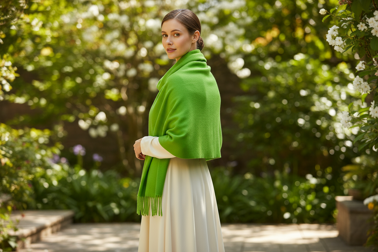 Spring Green Apple Scarf Look