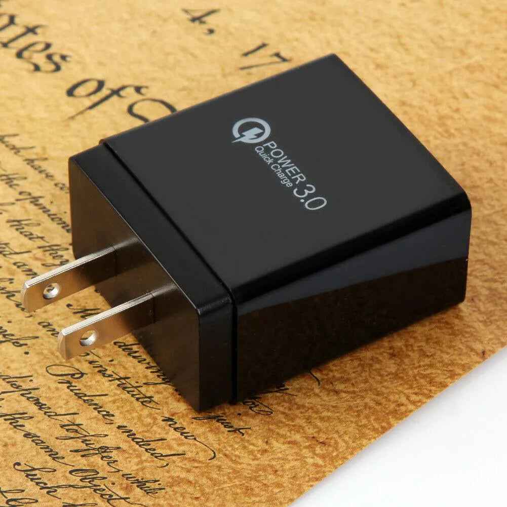 2 Pack! 3 Port LED Fast Quick Charge QC 3.0 USB Hub Display Wall Charger Adapter US Plug