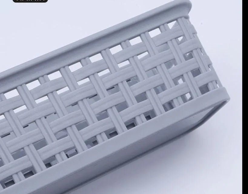 3 Pack Organizer Storage Wicker Plastic Woven Baskets (Multiple Sizes) - PremiumBrandGoods