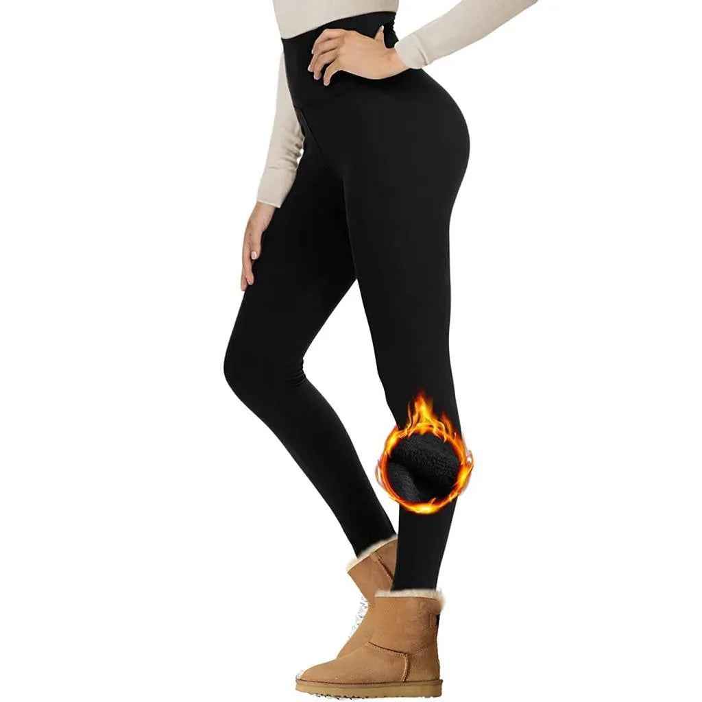4 Pack Women’s Fleece Lined Leggings High Waist Stretchy warm Leggings one size