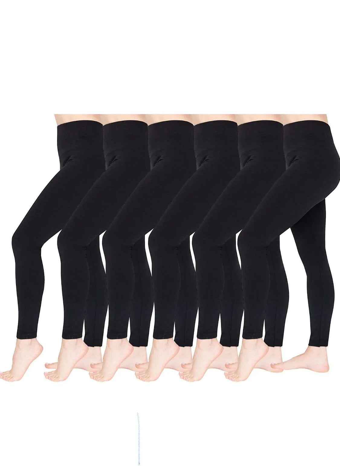 4 Pack Women’s Fleece Lined Leggings High Waist Stretchy warm Leggings one size