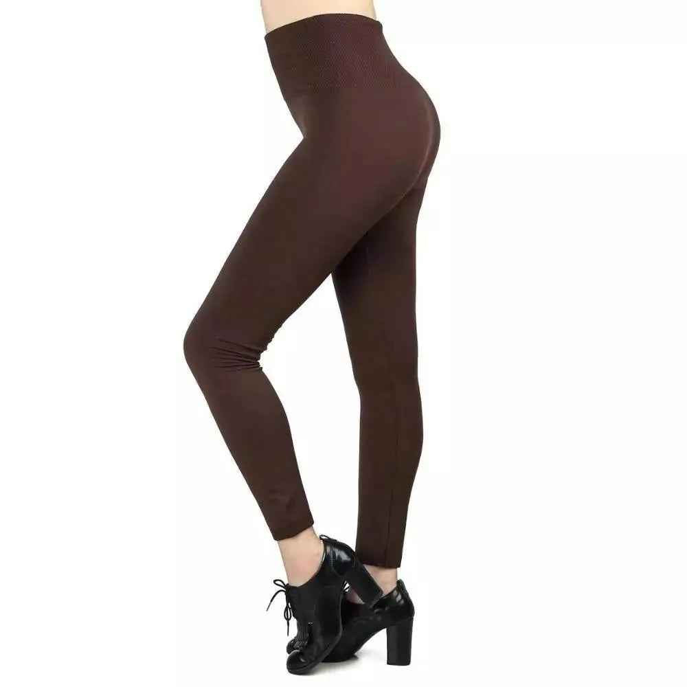 5 Pack Women’s Fleece Lined Leggings High Waist Stretchy warm Leggings one size