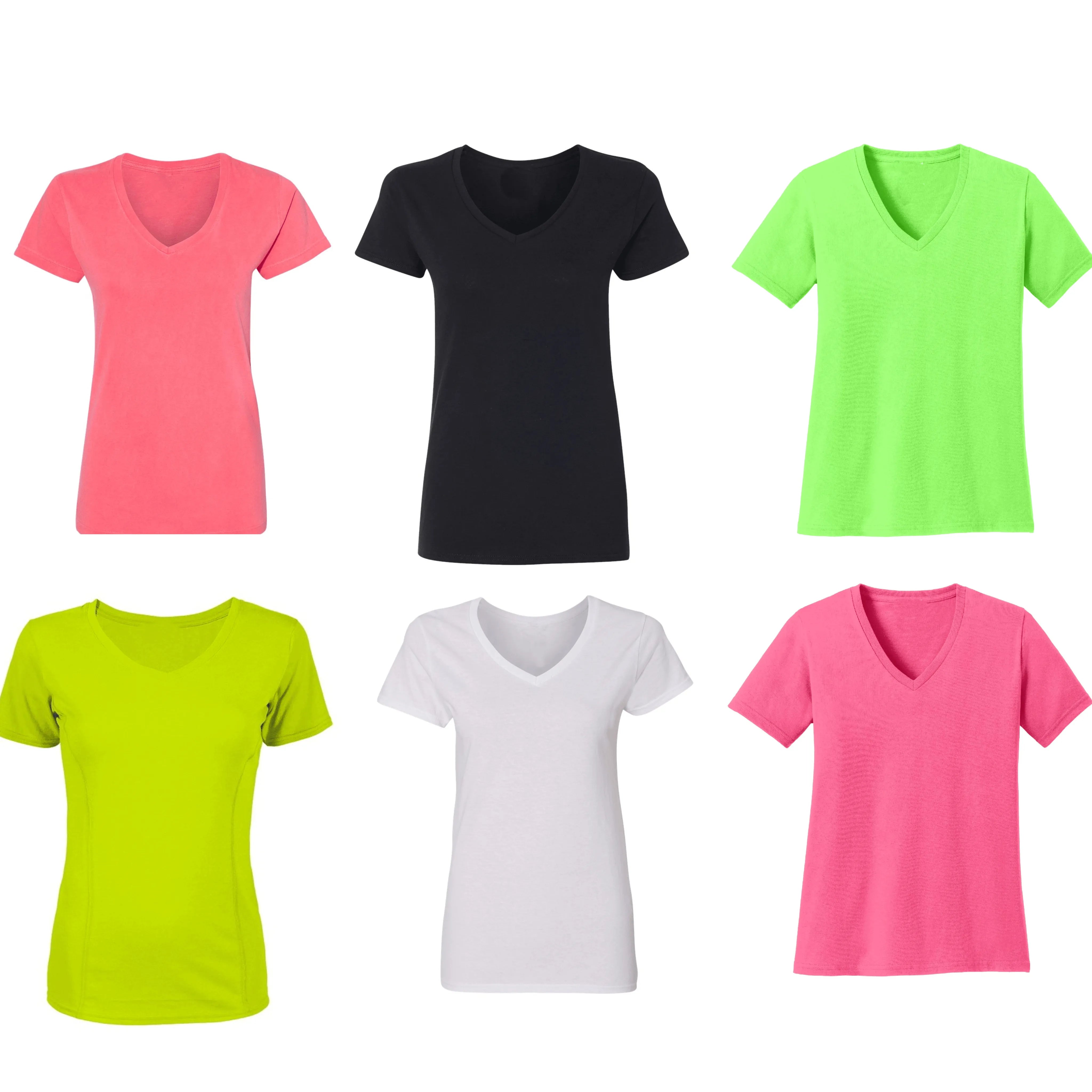 6-Pack Women's Short Sleeve V-Neck T Shirts - PremiumBrandGoods