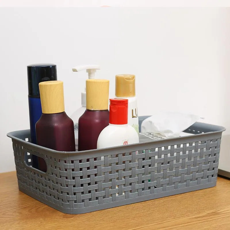 6 Pack! Woven plastic Home storage baskets - PremiumBrandGoods