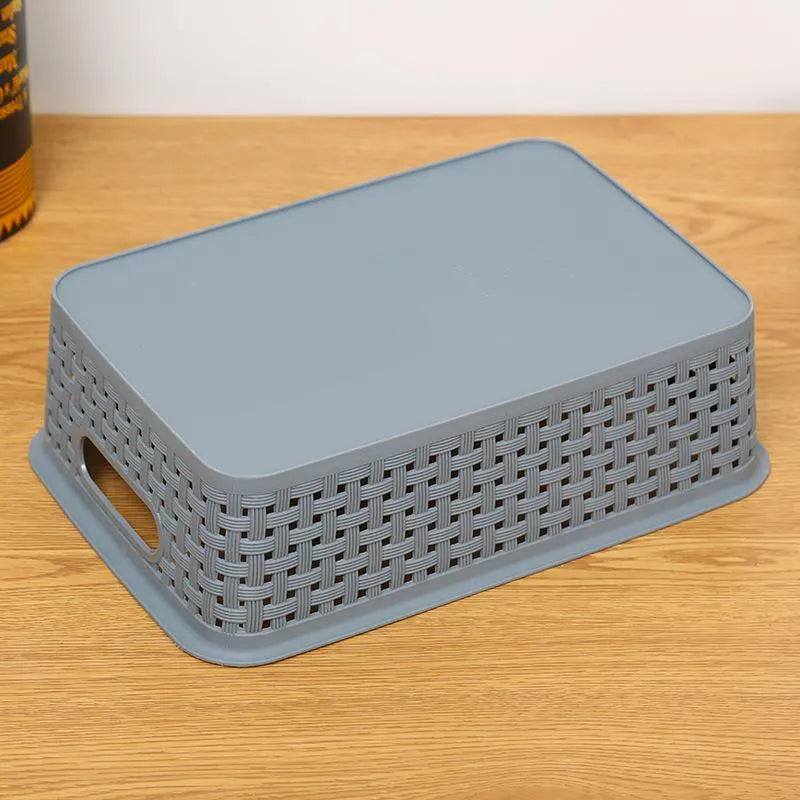 6 Pack! Woven plastic Home storage baskets - PremiumBrandGoods