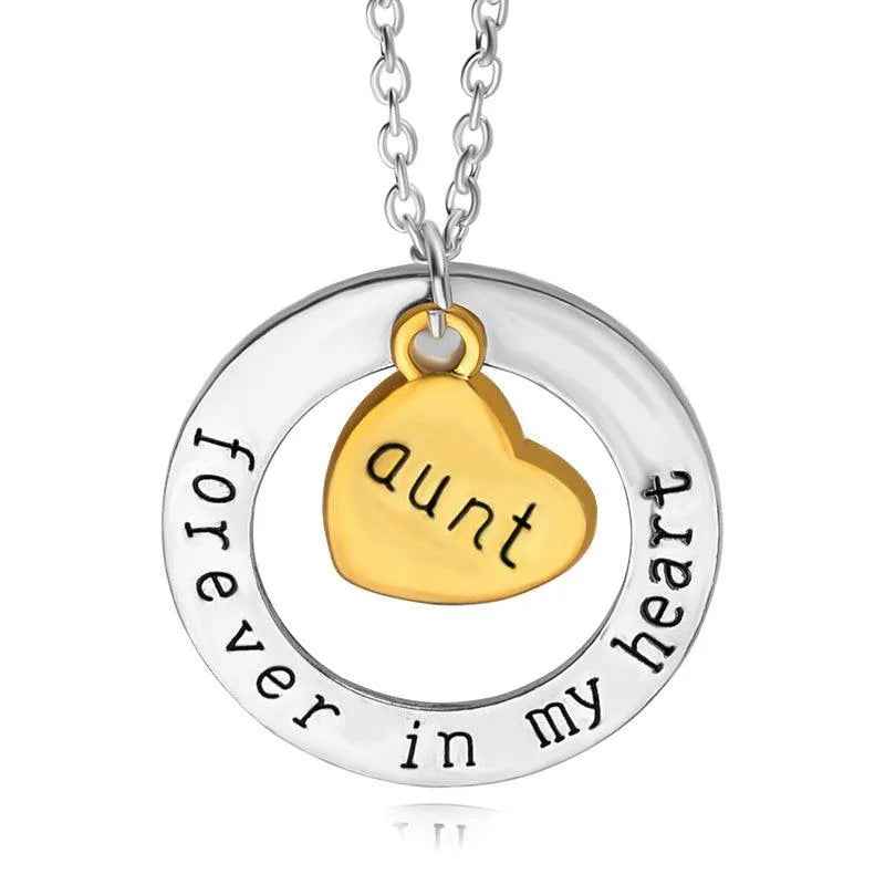 Beautiful message Forever in my Heart alloy chain Heart Necklace