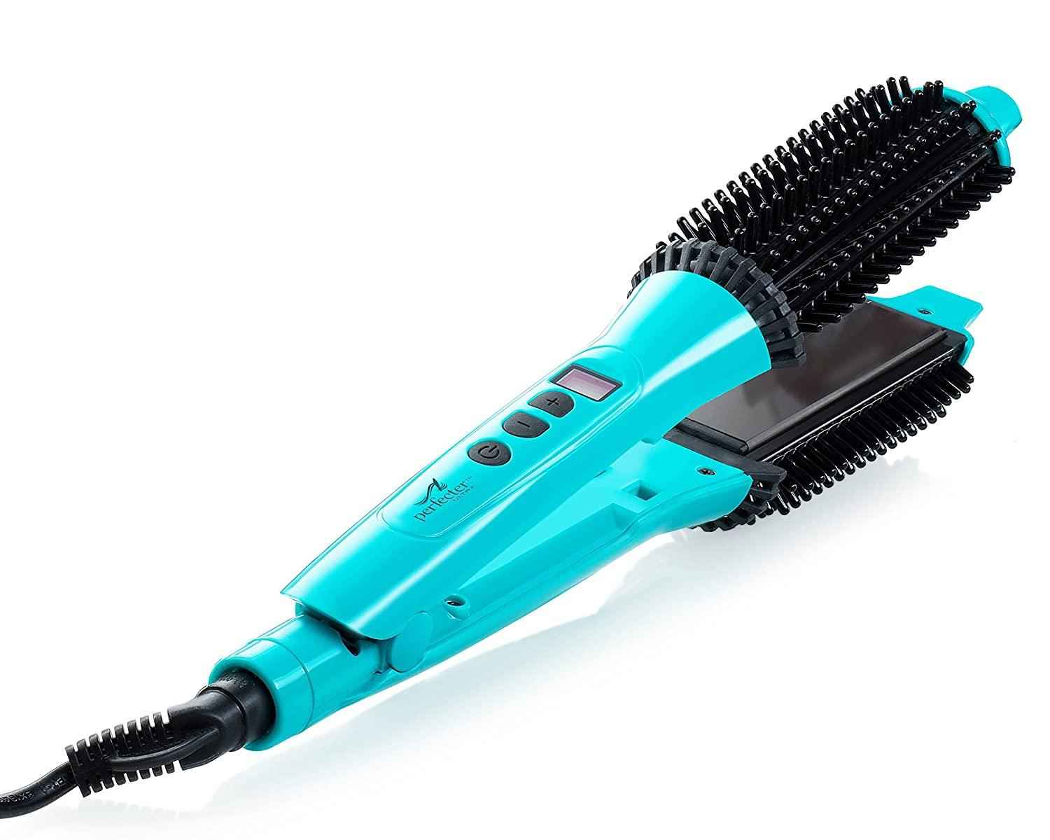 Calista 2 in 1 Heated Brush Iron Hair Styler comes with accessories
