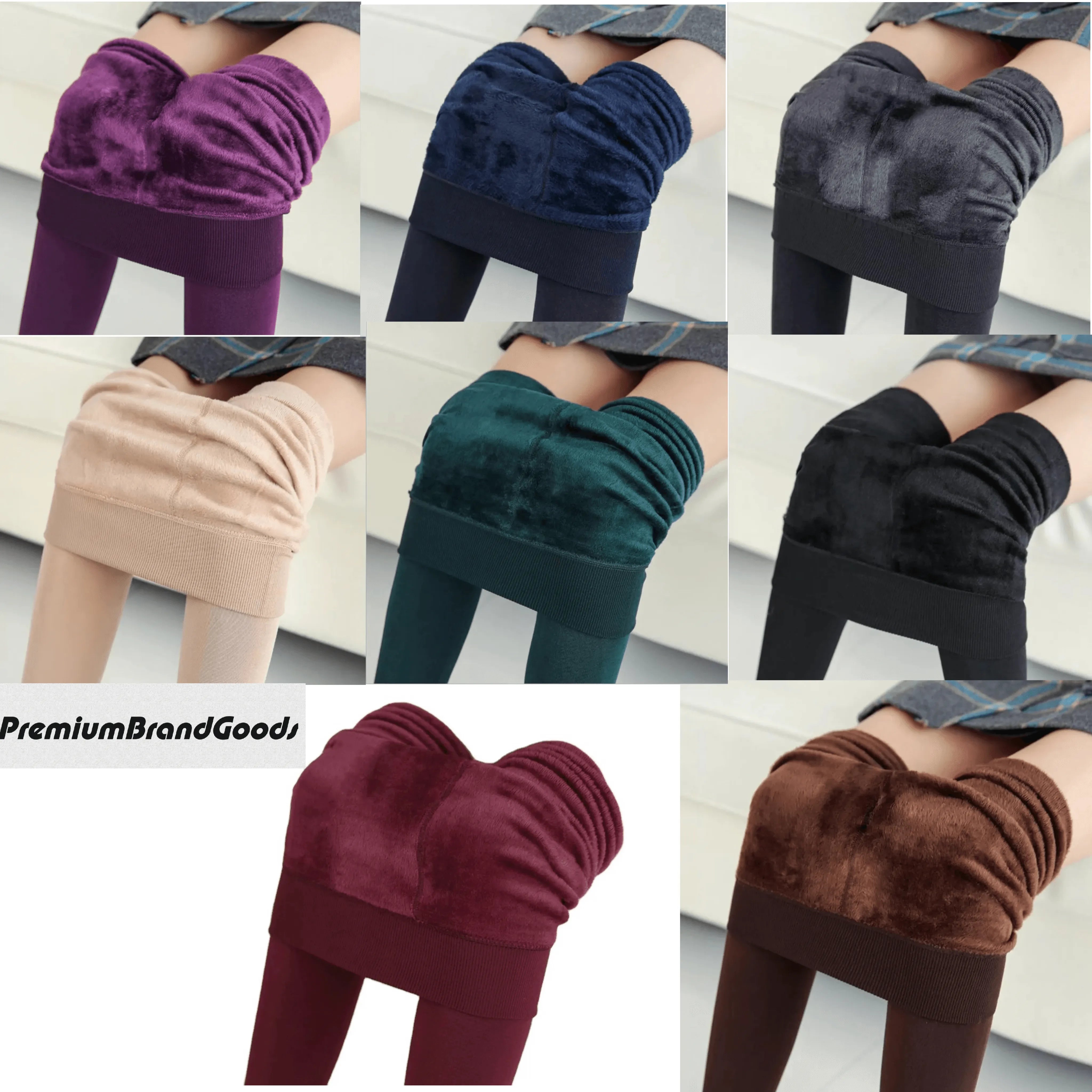 Hot! Women’s Extra Fleece Leggings High Waist Soft Stretchy Warm Leggings Regular (One Size) 220G Fleece - PremiumBrandGoods