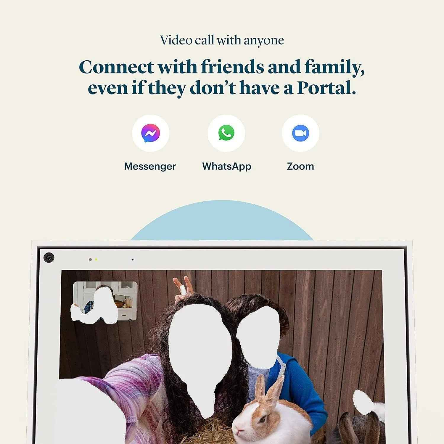 Meta Portal - Smart Video Calling for the Home with 10” Touch Screen Display - White Facebook
