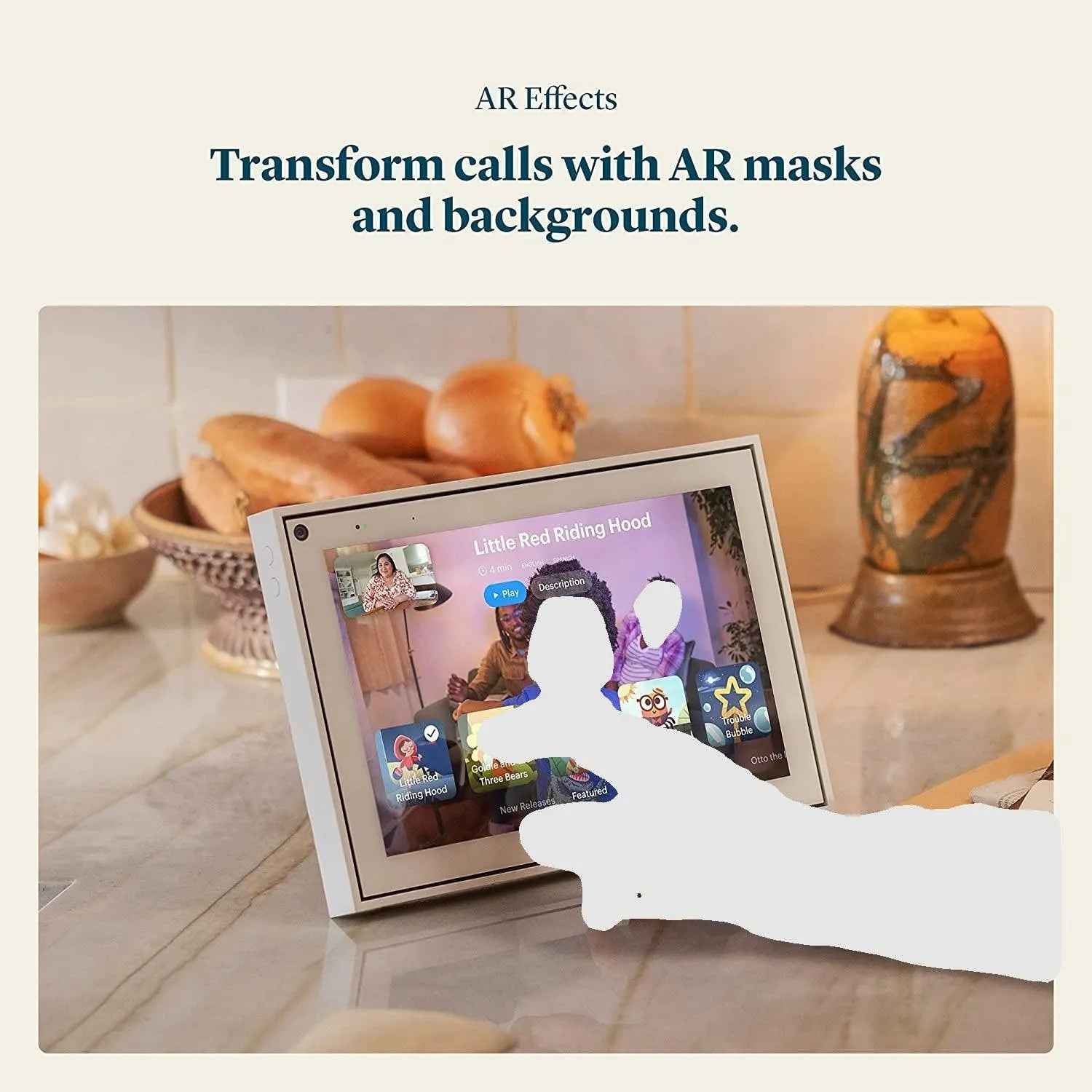 Meta Portal - Smart Video Calling for the Home with 10” Touch Screen Display - White Facebook