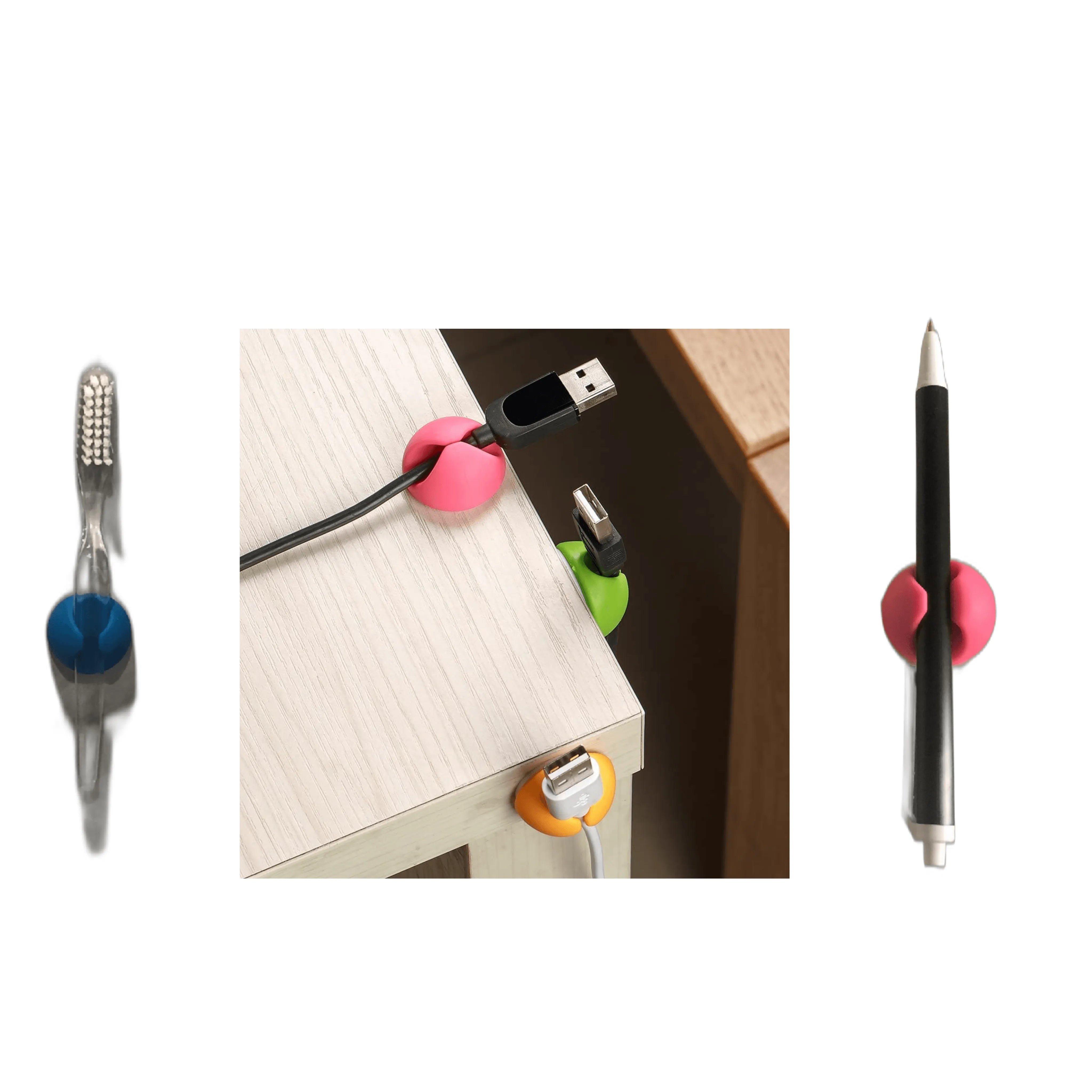 Multi-Purpose Stick on Clips Good for Organizing - PremiumBrandGoods