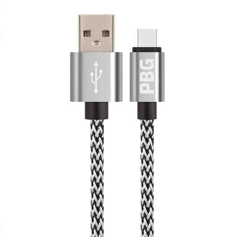 PBG 10FT Nylon Woven Zebra Pattern Fast Charging Cable for iPhone and iPad (Multicolor)