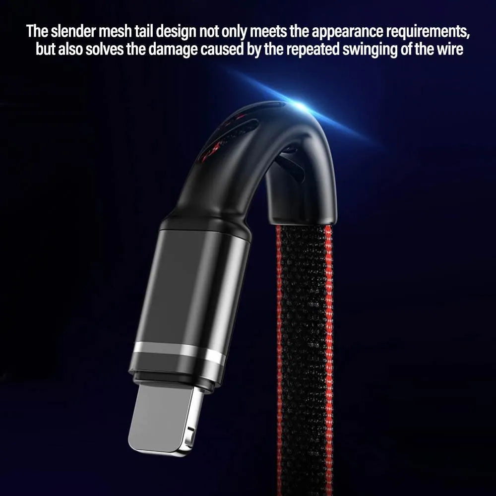 PBG 4 Port Car Charger and 4FT - 3 in 1 Nylon Cable Combo Blue - PremiumBrandGoods