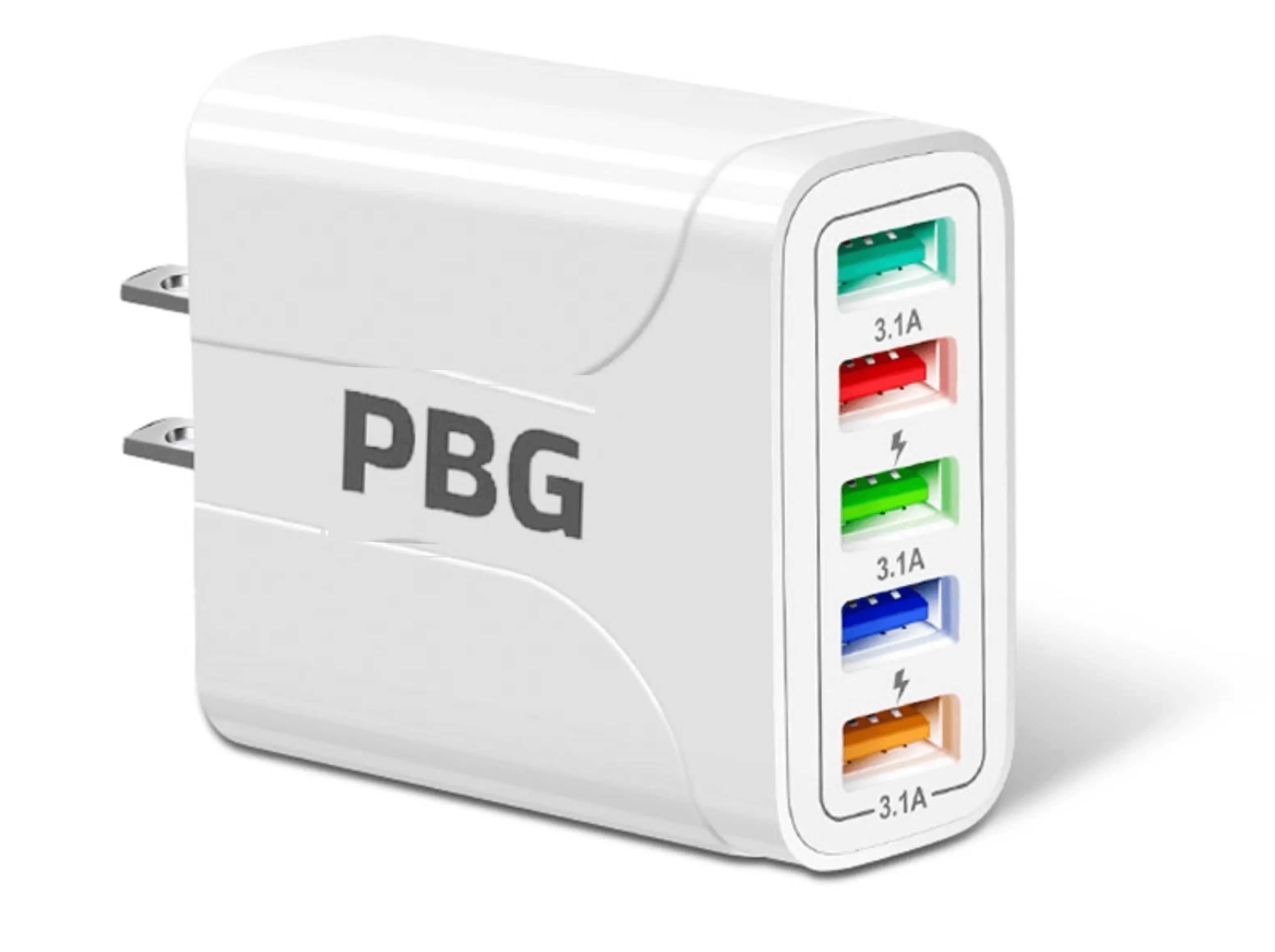 PBG 5 Port Wall Charger Charge 5 Devices at Once! - PremiumBrandGoods