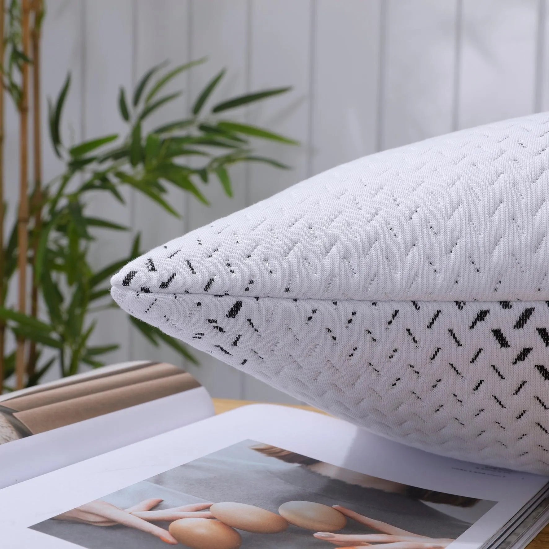 Priscilla Luxury Bamboo Shredded Memory Foam Pillow - PremiumBrandGoods