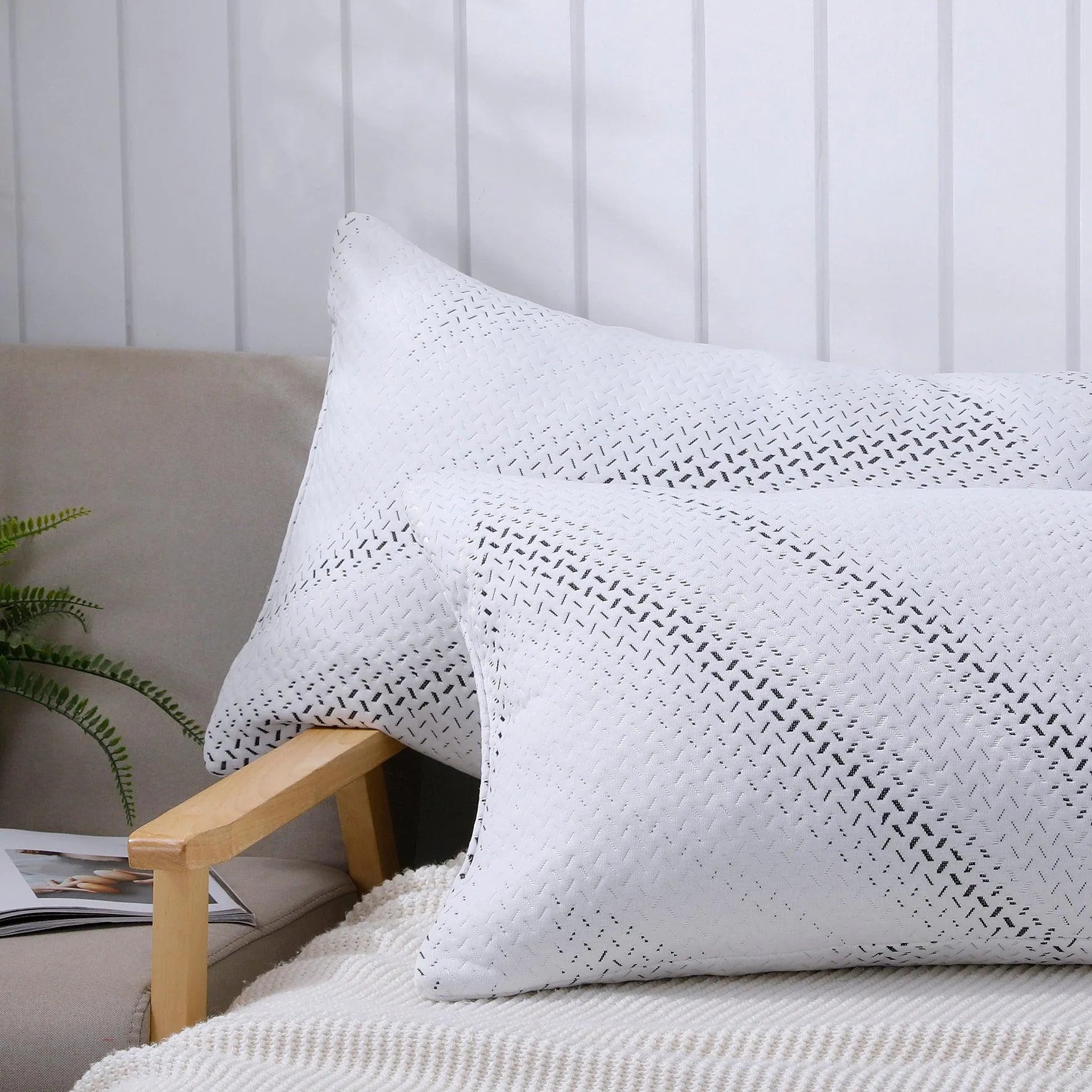 Priscilla Luxury Bamboo Shredded Memory Foam Pillow - PremiumBrandGoods