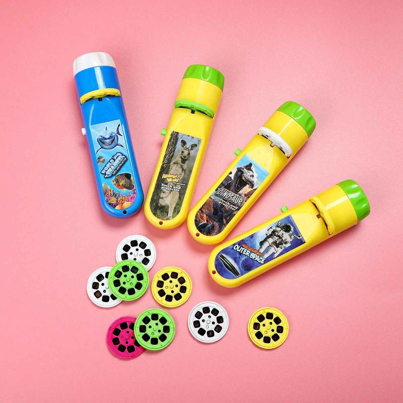 Slide Torch Projector Toys Flashlight Educational Toys Science Set Night Lamp 4 Options!