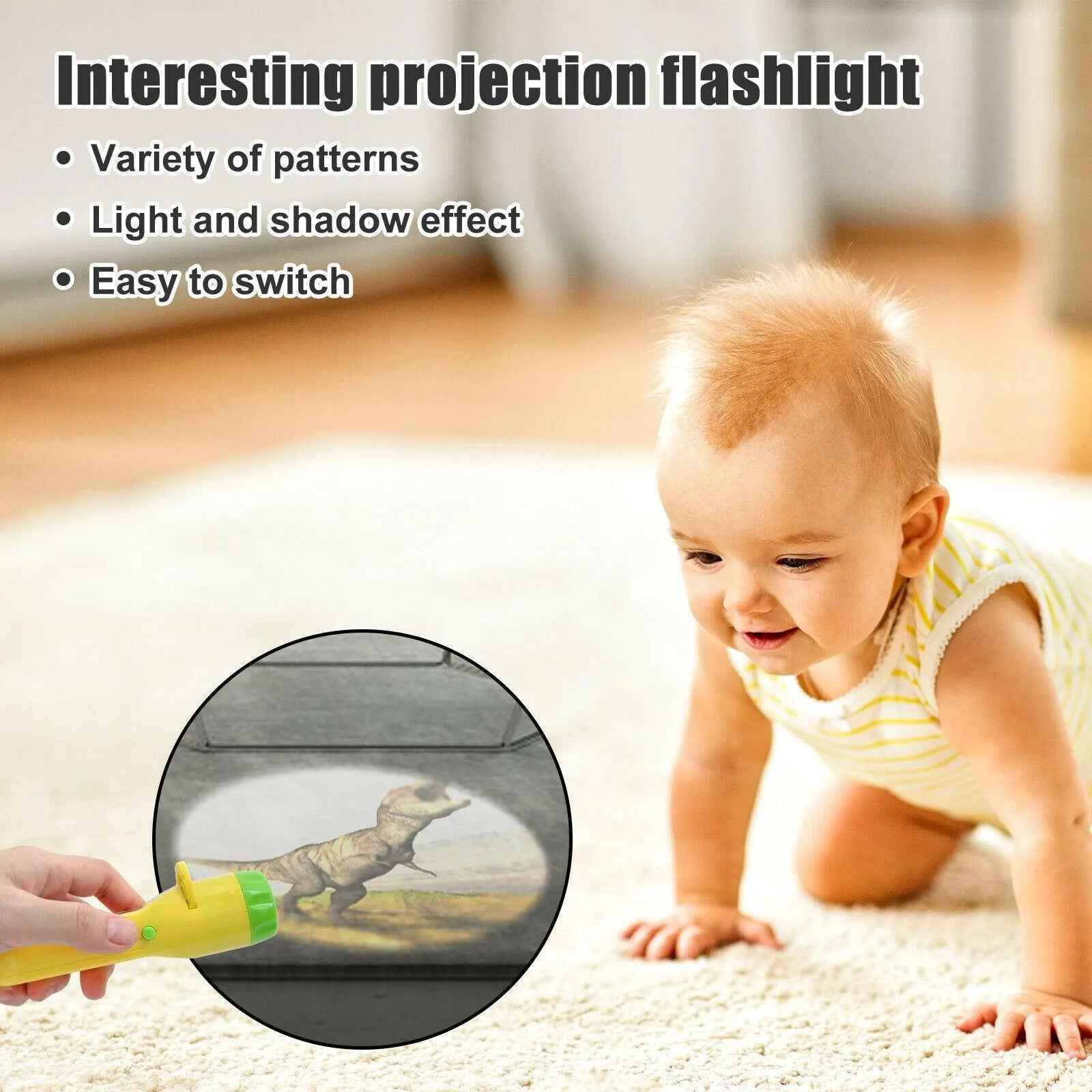 Slide Torch Projector Toys Flashlight Educational Toys Science Set Night Lamp 4 Options!