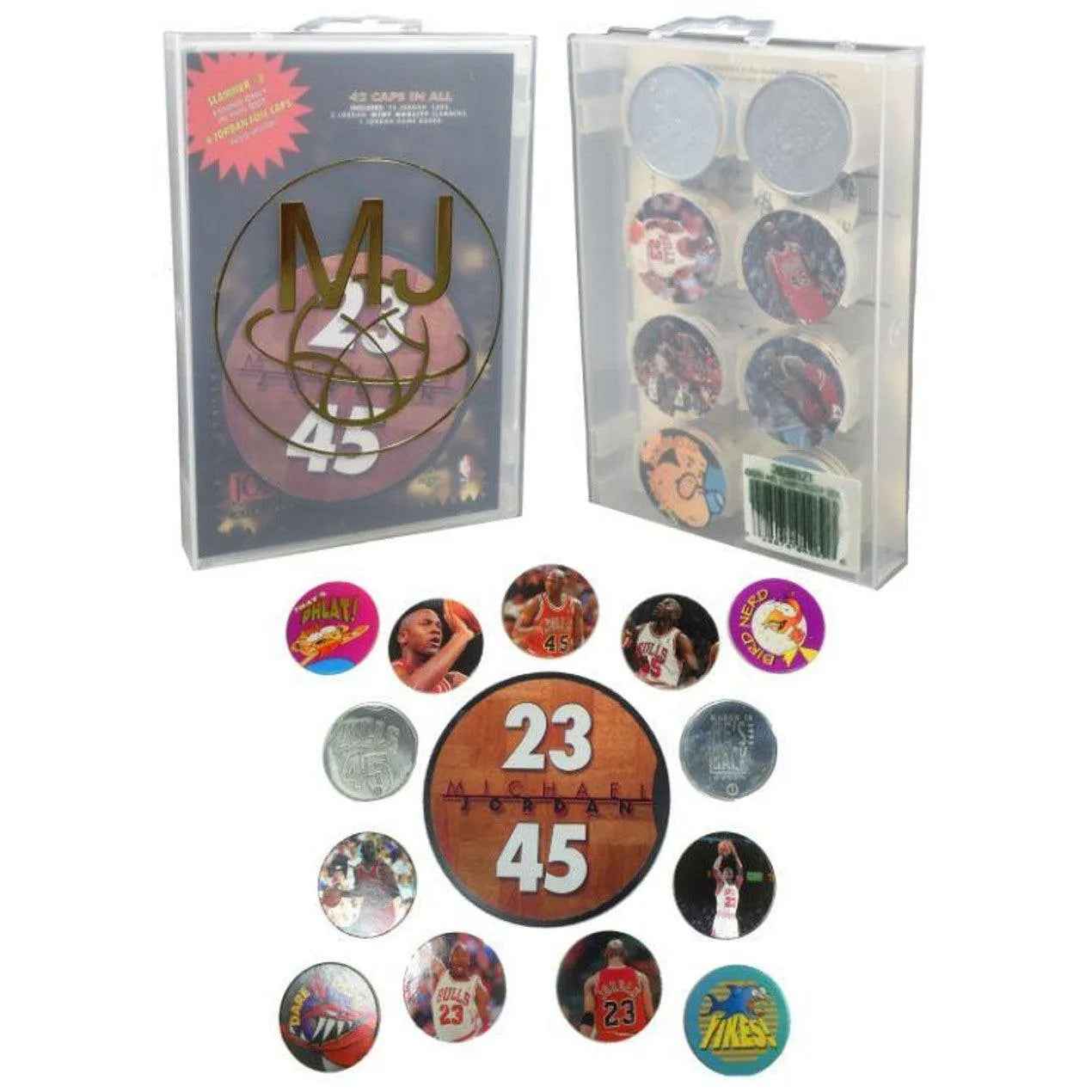 The Ultimate Collection of 1995 Vintage Michael Jordan Caps N' Slammers Fully Sealed! (Features 3 Sealed Packages)
