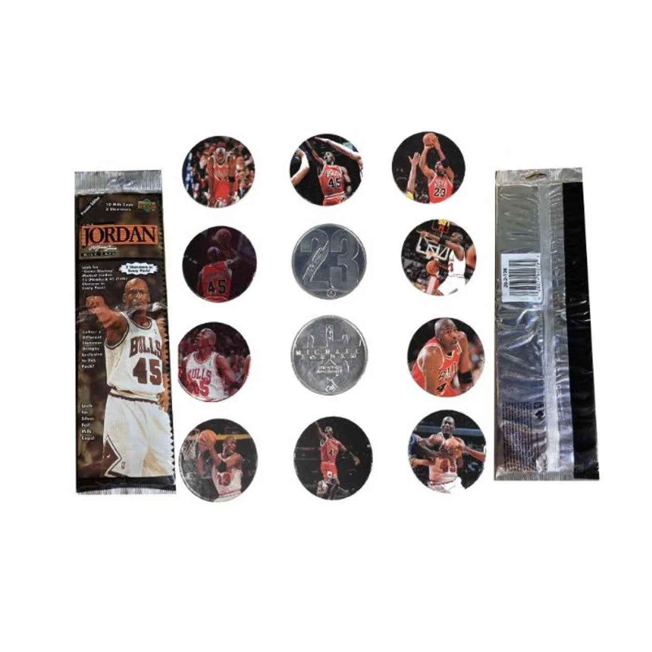 The Ultimate Collection of 1995 Vintage Michael Jordan Caps N' Slammers Fully Sealed! (Features 3 Sealed Packages)