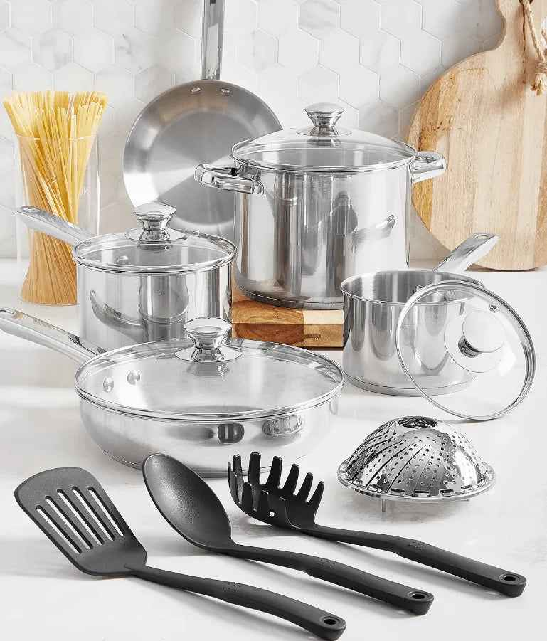 Trade Stainless Steel 13 Piece Cookware Set Elite