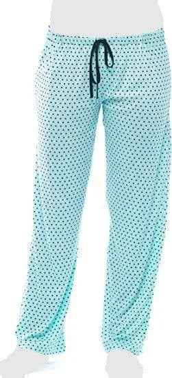 Women's Cozy Pajama Set Blue Polka Dot Pants and Cotton Soft Heart T shirt by Just Love