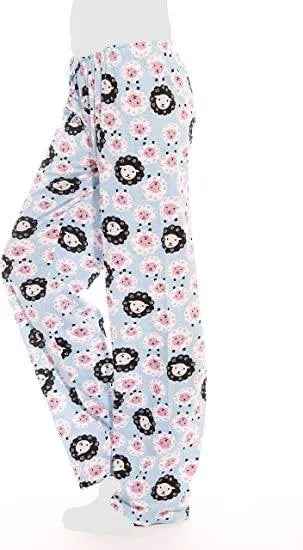 Women's Cozy Pajama Set Cute Sheep Pants and Cotton Soft Heart T shirt by Just Love