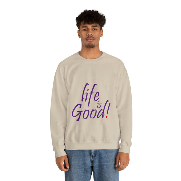 Life's Good Unisex Heavy Blend™ Crewneck Sweatshirt - PremiumBrandGoods