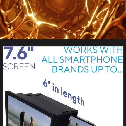 3D Phone Screen Magnifier Video Mobile Amplifier Universal Foldable Turn your Phone into a mini Movie Screen!