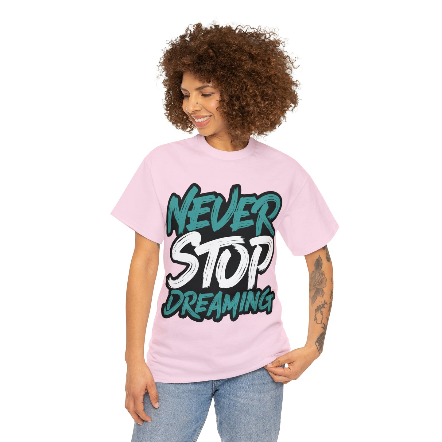 Never Stop Dreaming Unisex Heavy Cotton Tee - PremiumBrandGoods