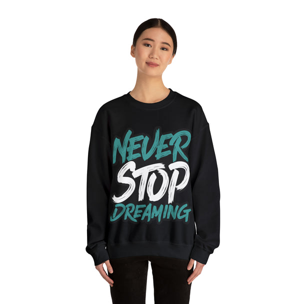 Never Stop Dreaming Unisex Heavy Blend™ Crewneck Sweatshirt - PremiumBrandGoods