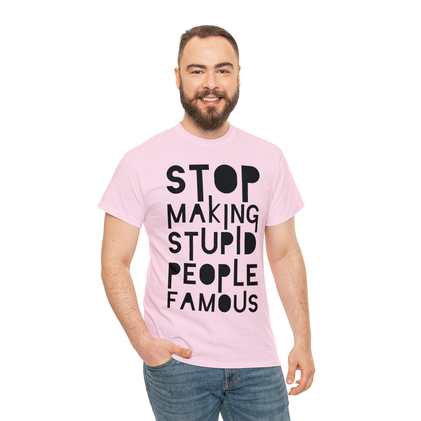 Funny Stupid People Unisex Heavy Cotton Tee - PremiumBrandGoods