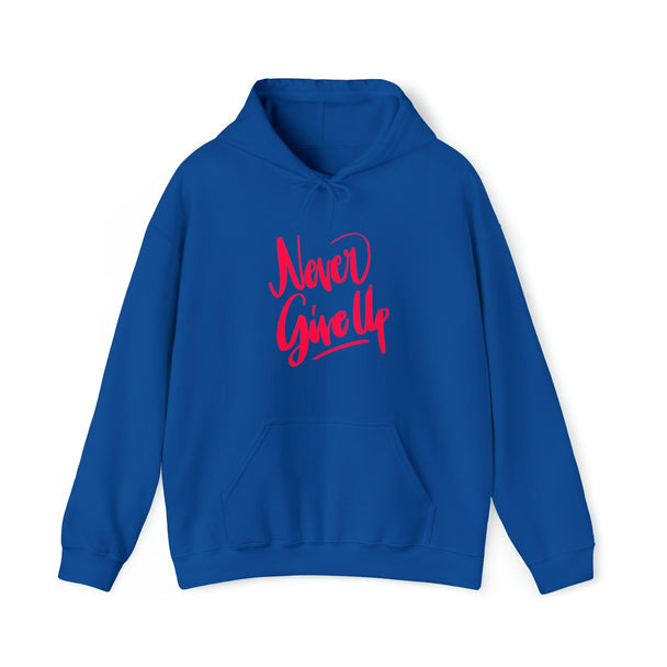 Never Give Up Unisex Heavy Blend™ Hooded Sweatshirt - PremiumBrandGoods